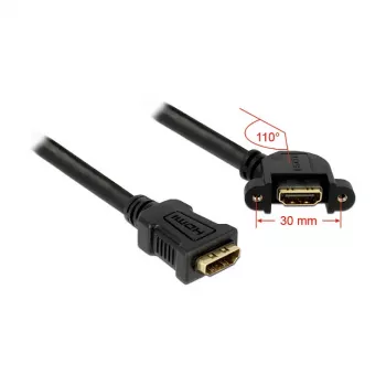 Kabel HDMI DeLOCK 0,25m 2xHDMI