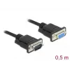Kabel szeregowy DeLOCK 86613 Czarny 0,5 m RS-232