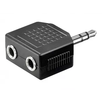 Goobay | Adapter słuchawkowy AUX; rozgałęźnik jack 3,5 mm 1-na-2