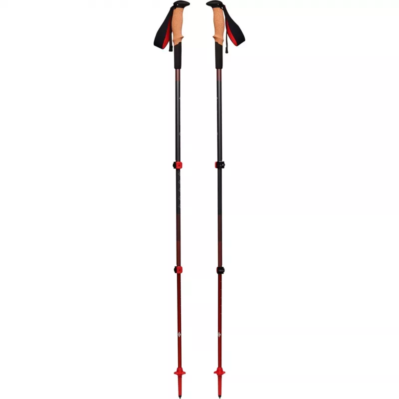 Kijki trekkingowe Pursuit Shock S/M, urządzenie fitness szare/czerwone, 1 para, 110-125 cm