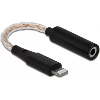Kabel do telefonu komórkowego DeLOCK 66317 3,5 mm Lightning Czarny 0,105 m