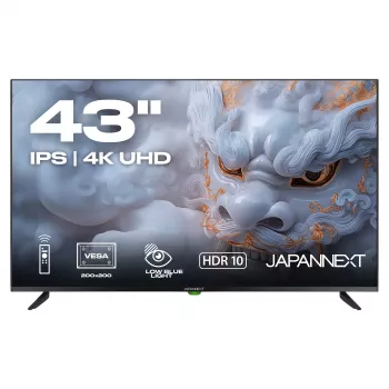 109,2cm/43 (3840x2160) JAPANNEXT JN-IPS430UHD60F 16:9 IPS 60Hz HDMI USB WLAN Głośnik Czarny