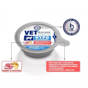 VET RESPONSE Hypoalergiczna Karma dla Kota z Królikiem - mokra karma - 85g