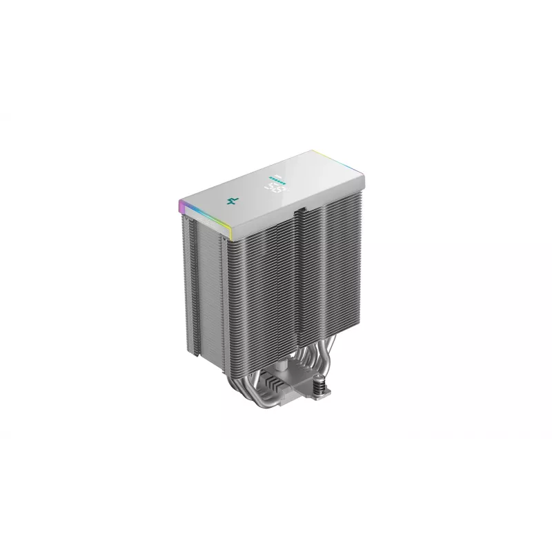 Chłodzenie powietrzne DeepCool AK500S Digital SE — 5 rurek cieplnych, wentylator 120 mm FDB, PWM, multi-LED, biały, obsługa gniazd Intel LGA1150 i AMD