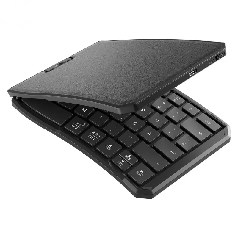 Inateck pełnowymiarowa zakrzywiona klawiatura Bluetooth N0131 QWERTZ nożycowa Czarna
