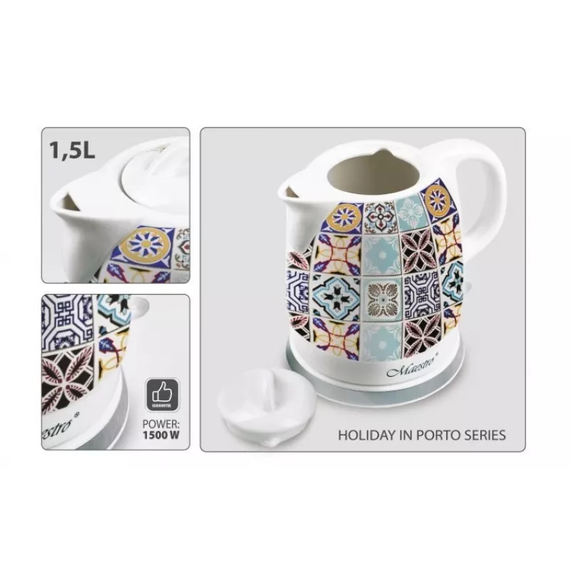 MAESTRO MR-066-PORTO Czajnik elektryczny ceramiczny