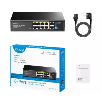 Cudy GS1010P przełącznik sieciowy Gigabit Ethernet 10 portów PoE