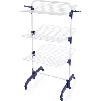 Suszarka na pranie Leifheit Pegasus 1081529, składana suszarka na pranie metal/plastik, powierzchnia suszenia 42 m, kółka, uchwyty na wieszaki, 76,5×700×1450 mm