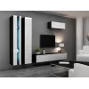 TV stand cama meble VIGO NEW 30/180/40, 1800×400×300 mm, czarny blat, rama z płyty wiórowej