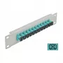 Fiber Optic Patch Panel DeLOCK 10 cali 12 Port SC Simplex Aqua 1U Szary