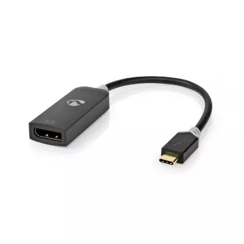 Adapter USB Nedis USB 3.2 Gen1 - Wtyk USB-C™, Gniazdo DisplayPort, 0,20 m, Okrągły, Pozłacany, PVC, Szary