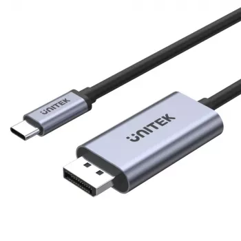 UNITEK V1409A kabel zmiennopłciowy USB-C DisplayPort Czarny, Szary