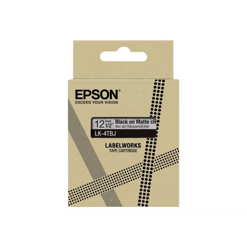 Drukarka etykiet Epson C53S672065 czarna przezroczysta szerokość 1,2 cm
