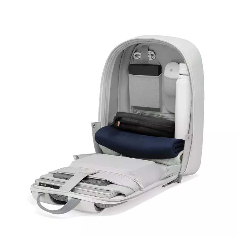 Plecak XDDESIGN Bobby Edge antykradzieżowy biały — 17 l, mieści laptopa 16 cali, wodoodporny, 1,1 kg