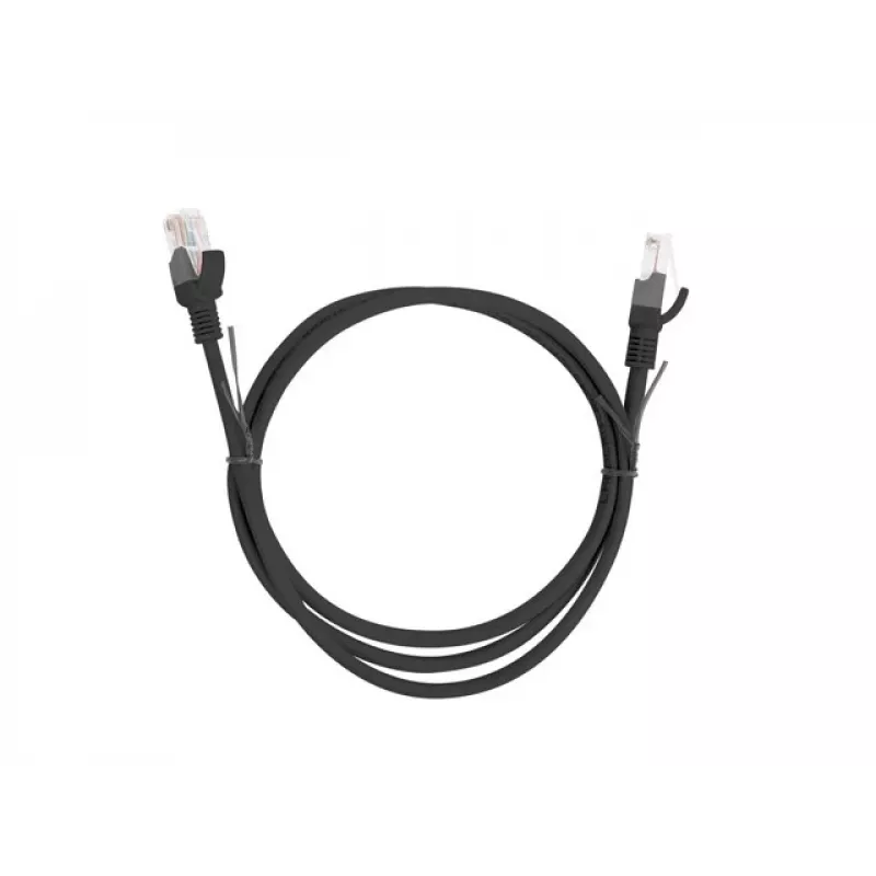 Kabel sieciowy LANBERG PCU5-10CC-0100-BK RJ-45 Kat5e, U/UTP, 1 m, czarny