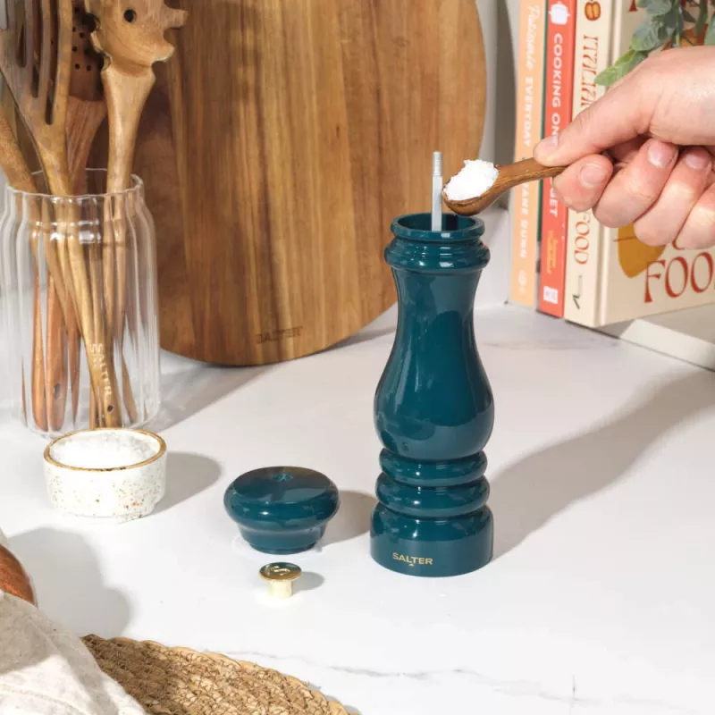 Młynek do soli i pieprzu Salter BW13676GREU7, zielony, ręczny ceramiczny młynek