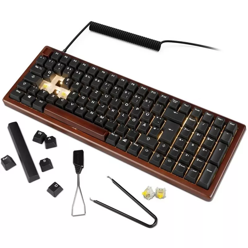 Klawiatura Sharkoon SGK50 S2 Home USB QWERTZ German Wood