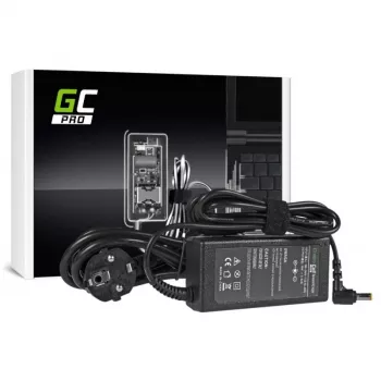 Zasilacz sieciowy zielony Cell AD01P — 60 W, 19 V 3.42 A, wewnętrzny zasilacz do laptopa, czarny