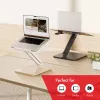 Podstawka biurkowa Maclean pod monitor lub laptop, ze sprężyną gazową, do pracy na stojąco i siedząco, czarna, MC-493