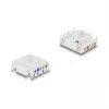 Moduł Keystone DELOCK RJ45 do LSA Cat.6 UTP bez narzędziowy, płaska konstrukcja, 16.2×28.2×19.4 mm, czarny/biały