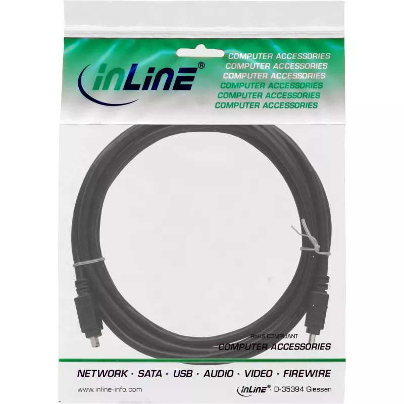 Kabel InLine FireWire 400 1394 4-pin męski / męski 3 m