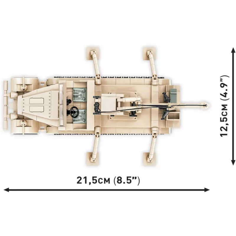 Klocki konstrukcyjne Cobi Sd.Kfz. 9/1 Famo — model z II wojny światowej, 498 elementów, wielokolorowe