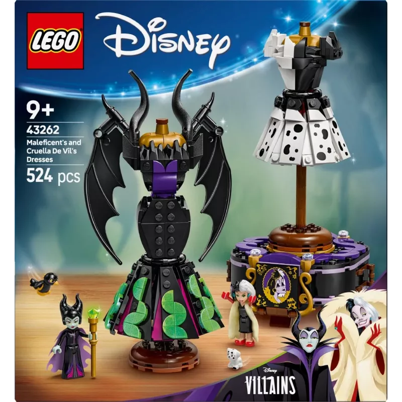 LEGO DISNEY 43262 Suknie Maleficent i Cruelli de Vil