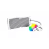 Chłodzenie wodne AIO Montech Hyper Flow ARGB 240 mm Białe — grzejnik 240 mm, podświetlenie ARGB, białe wykończenie