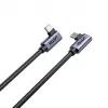 Kabel USB‑C Unitek C14147ABK01 90°–90° PD 100W 0,5 m, kątowy na kątowy, czarny