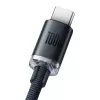 Przewód Baseus Crystal Shine USB na USB-C, 100W, 2m (czarny)