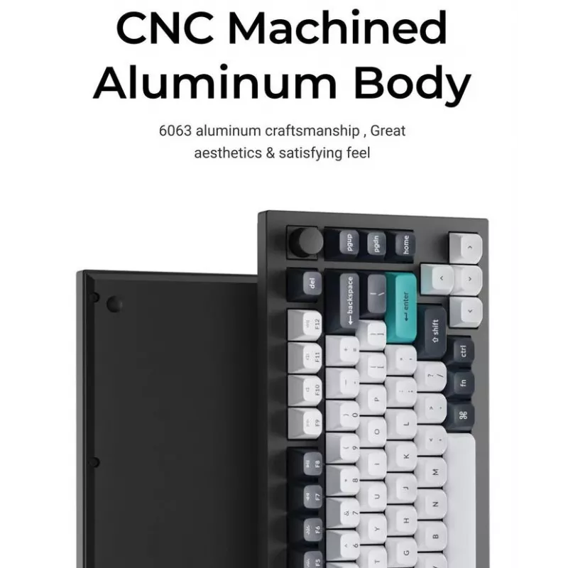 Klawiatura mechaniczna Keychron Q1 Max 75% z przełącznikami Banana, Carbon Black