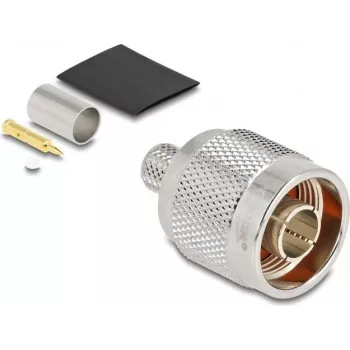 Złącze DELOCK N do zaciskania LMR300 z rurką termokurczliwą