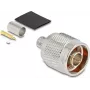 Złącze DELOCK N do zaciskania LMR300 z rurką termokurczliwą