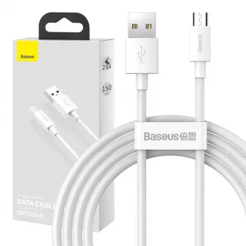 Kabel USB A na Micro-USB B Baseus TZCAMZJ-02 1.5 m Biały