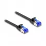 Kabel sieciowy DeLOCK RJ45 płaski patch kabel wtyk do wtyku Kat.6A 0,25 m czarny