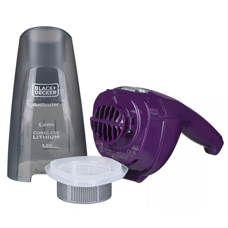 Odkurzacz ręczny Czarny & Decker NVC115W Szary, Fioletowy Bez worka