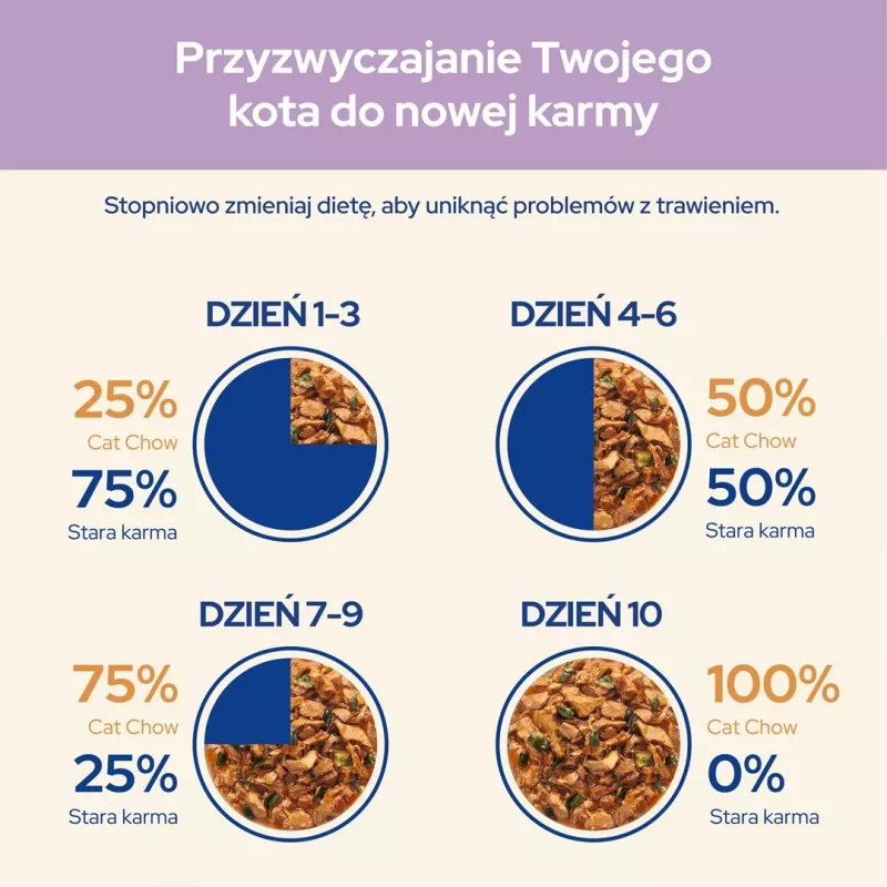 Purina Cat Chow Sensitive Gig z łososiem i cukinią w sosie - Mokra karma dla kotów - 85 g
