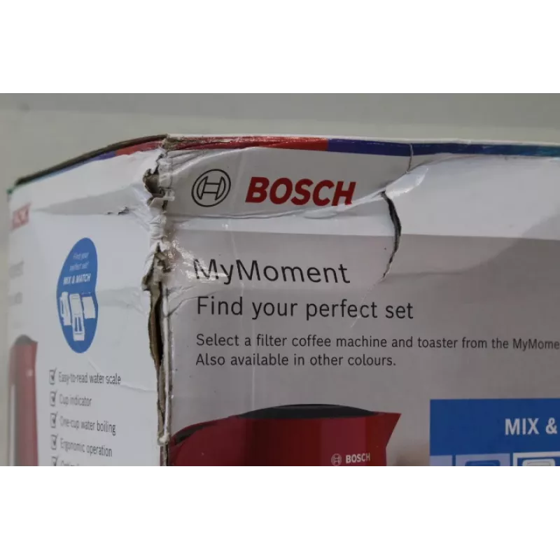 WYPRZEDAŻ. | Czajnik Bosch | TWK2M164 MyMoment | Elektryczny | 2400 W | 1,7 L | Plastik | Obrotowa podstawa 360° | Czerwony | USZKODZONE OPAKOWANIE