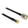 Kabel koncentryczny DeLOCK 89510 RG-58 C/U 2,5 m TNC SMA Czarny