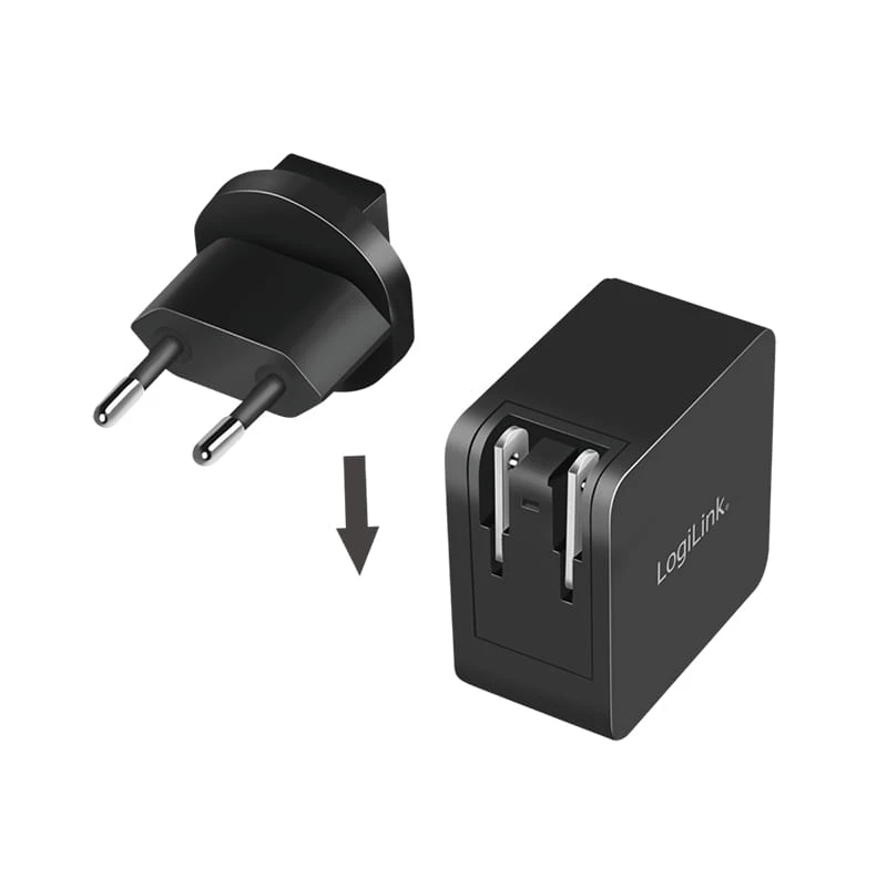 Ładowarka do urządzeń mobilnych LogiLink PA0302 Universal Czarny AC Szybkie ładowanie