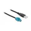 HSD Z kabel Female to USB 2.0 Type-A Male 1m DeLOCK