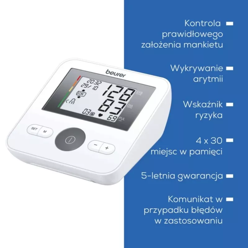 Ciśnieniomierz Beurer BM27 automatyczny pomiar z wyświetlaczem LCD