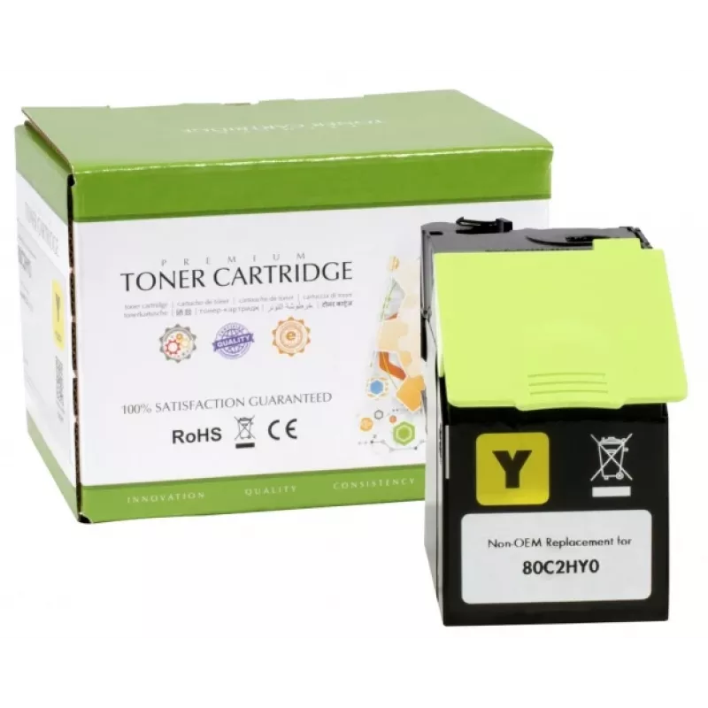 Kompatybilna kaseta z tonerem Static-Control Lexmark 802HY (80C2HY0), żółta, 3000 str.