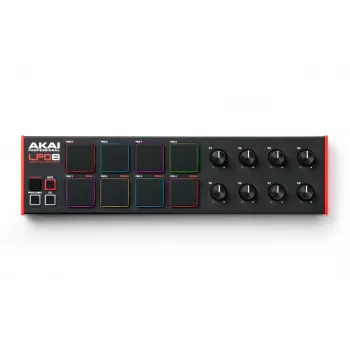 Akai LPD8 MKII klawiatura MIDI 8 klawiszy USB czarny, czerwony