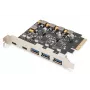 Karta PCIe Digitus 2x USB-C 3x USB A