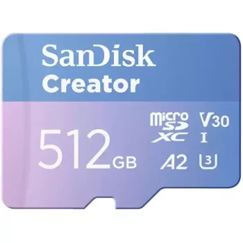 Karta pamięci SanDisk Creator MicroSD 512 GB z szybkością transferu do 190 MB/s