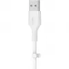 Kabel Belkin Cbl Scicone USB-A LTG 2M blc Biały USB A USB C Lightning
