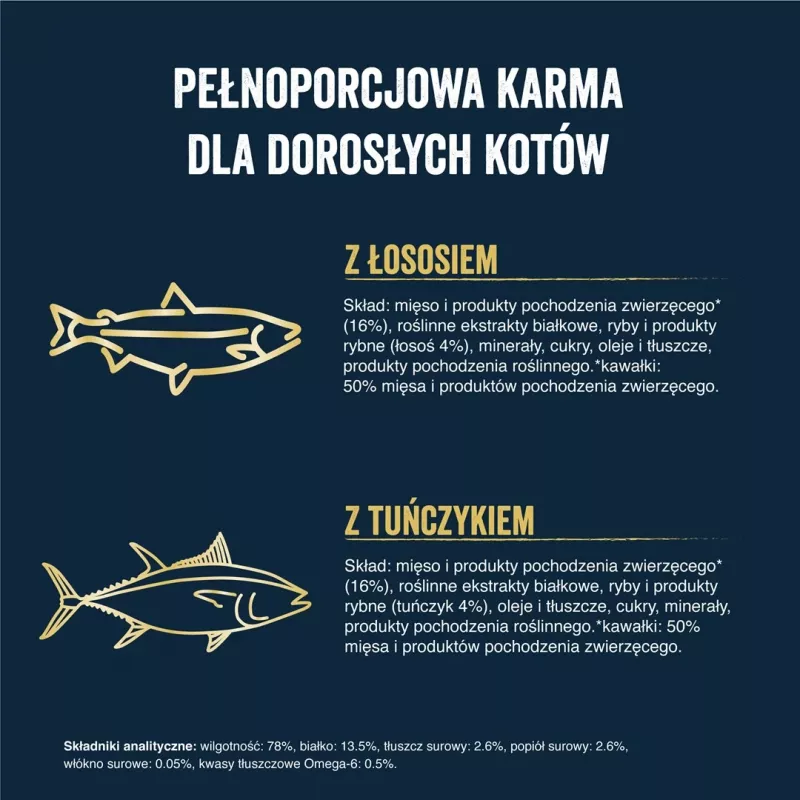 FELIX Tasty Shczerwonys z łososiem i tuńczykiem - 4x 80g