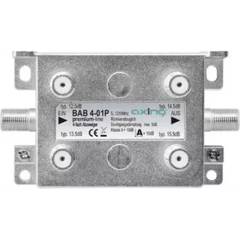 axing BAB 4-01P - Rozdzielacz kablowy - 5 - 1218 MHz - Szary - A - F - 93 mm