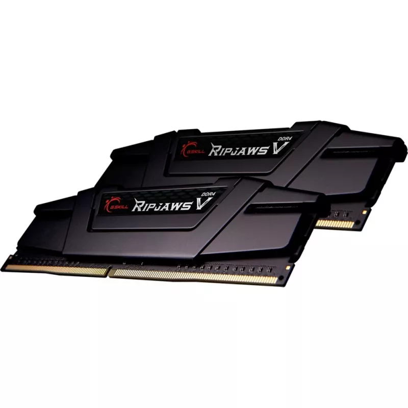 DIMM 64 GB DDR4-2666 (2x 32 GB) Dual-Kit, Arbeitsspeicher schwarz, F4-2666C19D-64GVK, Ripjaws V, INTEL XMP